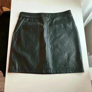 Faux Leather High-Rise Mini Skirt